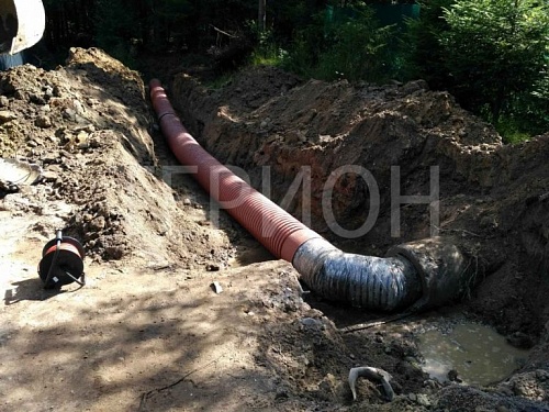 Ливневая канализация, замена трубы под дорогой в Рощино.  №3