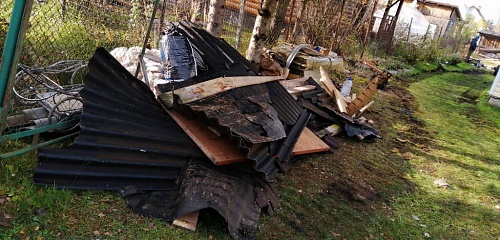 Демонтаж деревянной бани в Лебяжьем.  №2