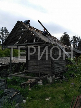 Демонтаж деревянной бани в Сосново.  №3
