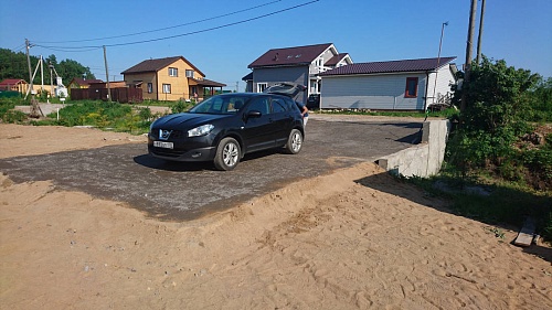 Автомобильная парковка из щебня и отсева в Сосновских Озерах.  №7