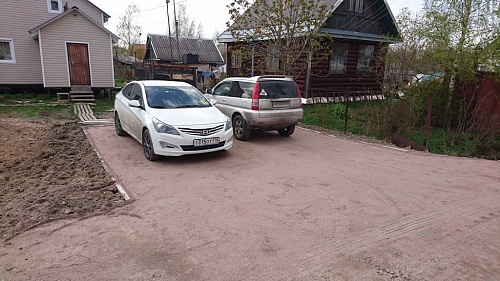 Устройство въезда, парковки,укладка труб в СНТ Глинки-2 (Павловск)