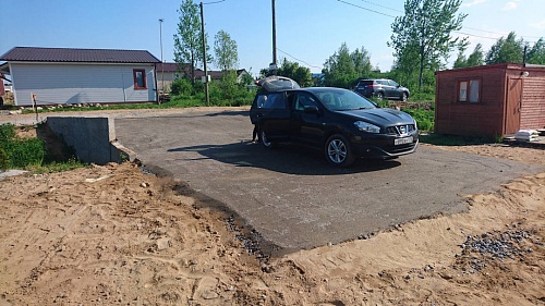 Автомобильная парковка из щебня и отсева в Сосновских Озерах
