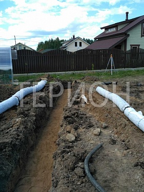 Дренаж без щебня Softrock, ливневая канализация в КП Борисово.  №2
